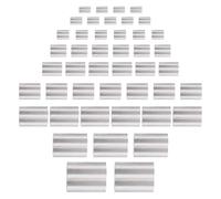 LAPYAPPE 320pcs Aluminum Crimping Loop Sleeves Wire Rope Clips with Double Holes Stainless Steel Cable Clamps for Wire Rope Joints in Wedding and Farming Work