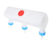 LAPYAPPE 3l Plastic Lamb Milk Feeder with 3 Pacifiers, White Animal Feeding Device for Goats and Lambs, Designed for Storing Milk and Reducing Manual Labour on Farms