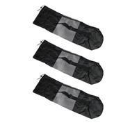 LAPYAPPE 3Pcs Exercise Yoga Mat Carriers Portable Yoga Bags with Strap Polyester Nylon Mesh Storage Bags Black Stylish Printed Design Easy to Carry for Daily Life Storage