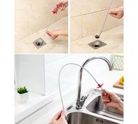 LAPYAPPE 3pcs Flexible Spring Pipe Cleaning Spiral for Sink Drain Hair Removal Household Kitchen Bathroom Sewer Unblocker Tool Random Color