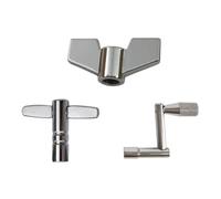 LAPYAPPE 3pcs Silver Drum Keys Set Metal Drum Tuning Accessories for Set Repairing and Universal Adjustment for Outdoor Performance and Enthusiasts