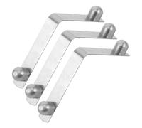 LAPYAPPE 3pcs Stainless Steel Walking Cane Clamp with V Shape Crutch Spring Shrapnel for Enhanced Stability Support and Adjustable Height Function, for Daily Walker Stick Holder Needs