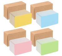 LAPYAPPE 4 Boxes Blank Kraft Paper Cards Colored DIY Index Cards for Business Learning and Memory Notes Multi-Colored Yellow Green Blue Pink for Office and Study