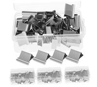 LAPYAPPE 4 Boxes Reusable Clam Clips Multi Function Refill Clips for Office Supplies Compact Heavy Duty for Document Organization and Food Storage