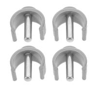 LAPYAPPE 4 Pcs C-Shaped Walking Stick Holders Support Clamps Abs Steel Non-Slip Secure Locking Clips for Canes and Walkers Versatile Application for Elderly and Disabled Individuals