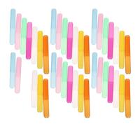 LAPYAPPE 40pcs Portable Toothbrush Boxes Set Made of Sturdy Abs Material with Locking Feature to Prevent Items from Falling, for Travel and Business Trips, Assorted Colour Random Color