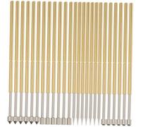 LAPYAPPE 40pcs Spring Testing Probes for Pcb Board Electrical Test with Round Flat and Umbrella Heads Multi-function Contact Pins for Circuit Component and Connector Inspection