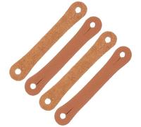 LAPYAPPE 4Pcs Drumstick Grip Drumstick Control Clip Finger Ring PU Leather Reusable Corrects Drumming Posture Brown for Beginner Drummers Practice