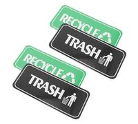 LAPYAPPE 4pcs Magnetic Recycling Bin Labels with Versatile Sizing and Scratch-Resistant Magnet Material for Waste Sorting in Public Places and Offices