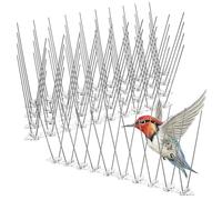 LAPYAPPE 5 Pcs 25Cm Stainless Steel Bird Spikes 20 Sharp Points, Outdoor Garden Pigeon and Squirrel Deterrent Strips for Fence and Patio Protection