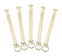 LAPYAPPE 5 Sets Golden Folding Fan Repairing Accessory Stainless Steel Solid Shaft Rivet Hand Fan Fasteners Replacement