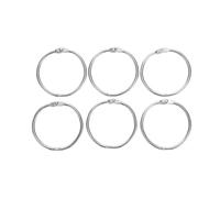 LAPYAPPE 50 Pcs Iron Book Rings Loose Leaf Binder Clips for Flash Cards Keychains Multi-Purpose Binder Fasteners for School Office Home Organization