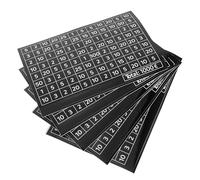 LAPYAPPE 50pcs Black Money Saving Challenge Stickers for Piggy Bank and Cash Box with Counting Functionality, Paper Savings Tracker Sheets for Family Bonding Activities and Teaching