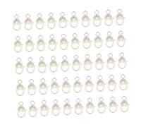 LAPYAPPE 50PCS DIY Heart-Shaped Lobster Clasps Zinc Alloy Bag Buckles Key Chain Clasps for Handmade Jewelry Handbag Keyring Craft Projects Easy Open and Close Accessories