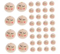 LAPYAPPE 50pcs Natural Wood Craft Beads for Bracelet Making and Handicrafts, Multi-Purpose Round Wooden Beads Without Burrs, for DIY Jewelry and Craft Projects