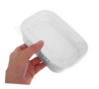 LAPYAPPE 50pcs Packing Box Cold Food Packaging Carton Takeaway Container Kraft Container with Lid Food Kraft Boxes Paper Takeout Bakery White Plastic