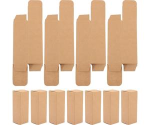 LAPYAPPE 50pcs Paper Lipstick Box Lipstick Packing Case Space-saving Smooth and Rounded Edges Khaki Paperboard Stylish Delicate Design for Packing and Storage for Friends