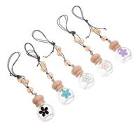 LAPYAPPE 5pcs 8ml Glass Car Perfume Bottles Hanging Decorative Air Fresheners, Aromatherapy Diffuser Ornaments for Car Interior Fragrance and Air Freshening