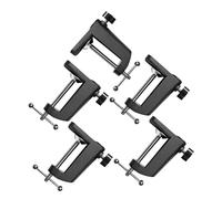 LAPYAPPE 5pcs Adjustable Metal Desk Mount Microphone Clamp Heavy Duty Aluminum Bracket for Table Mount Mic Stands Versatile Mic Holder Compatible with Various Desk for Studio Live Streaming