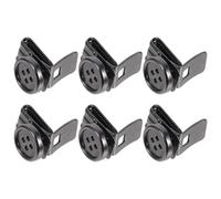 LAPYAPPE 6pcs Black Metal Adjustable No-sew Suspender Buttons for Men’s Pants, Removable Fastener Clips Suitable for Braces and Hat Accessories