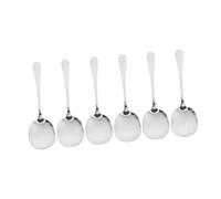 LAPYAPPE 6pcs Large Stainless Steel Serving Spoons with Polished Finish Ergonomic Grip Dishwasher Safe Cutlery for Cooking Catering Banquets Kitchen and Family Gatherings