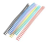 LAPYAPPE 6pcs Plastic Binder Rings Spiral Binding Coils Loose Leaf Notepad Rings for Office School Home Use Multi Color Yellow Black Blue Green Pink Purple