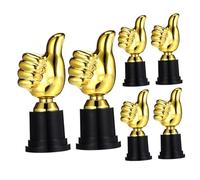LAPYAPPE 6Pcs Trophy Thumb-shaped Award Cups Plastic Championship Prizes for School Competitions Talent Shows Party Decorations