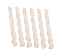 LAPYAPPE 6pcs Unfinished Scalloped Wood Trim Moulding Kit for DIY Decor Natural Texture Decorative Cabinet Strips Wall Shelf Door Frame Border Enhancing Rustic Modern Interiors