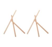 LAPYAPPE 6pcs Wooden Woven Rod Tapestry Dowel Rods for Knitting Beginners and Enthusiasts Round Premium Wood Material Compact Without Burrs for Handmade Tapestry Supplies