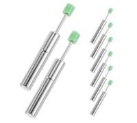 LAPYAPPE 8pcs Soft-close Garbage Bin Dampers with Stainless Steel and Plastic Mechanism, Silent and Slow Closing Shock Absorbers for Wastebasket Lids, for Home and Office Use