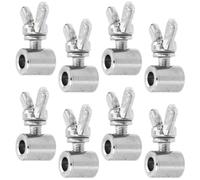 LAPYAPPE 8pcs Wire Rope Cable Clips Stainless Steel Wire Clamps Strong Durability Safe Connection Silver Outdoor Loading Project