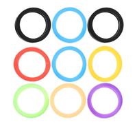 LAPYAPPE 9pcs Flexible Silicone Key Caps Covers Elastic Key Protectors Coding Rings for House and Car 22cm Set Suitable for Organization and Identification Random Color