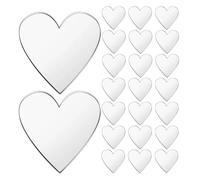 LAPYAPPE Acrylic Mirror Tiles Heart 100pcs Self Adhesive