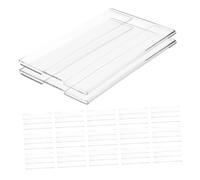 LAPYAPPE Acrylic Supermarket Label Holders 6x4cm Wall-Mounted Price Tag Display 20pcs for Retail Stores Market Stall Sign Holders