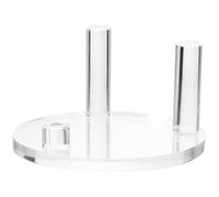 LAPYAPPE Acrylic Three-peg Jewellery Display Stand with Stable Base for Displaying Gemstones and Minerals, for Museum and Many Other Occasions