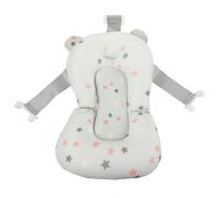 LAPYAPPE Adjustable Bath Floating Cushion with Non-Slip Support Mat for Newborns and Boy Girl Cartoon Shower Pad Design and Easy to Clean Bath Seat for Safe Comfortable Bathing