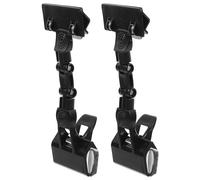 LAPYAPPE Adjustable Double-Head Paper Holder Clamp for Artists, Rotatable Plastic Copy and Drawing Clip, 2pcs Black Painting Copy Holder for Art Supplies and Canvas Use