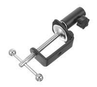 LAPYAPPE Adjustable Microphone Arm Desk Mount with C-clamp Base, Metal Desktop Holder Compatible with Table Edge, Sturdy Suspension Stand for Live Streaming and Recording