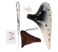 LAPYAPPE Alto C Ceramic Ocarina for Beginners with Display Rack Play Musical Instrument Suitable for Novices and Professionals Versatile for Various Music Styles