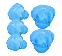 LAPYAPPE Anti-static Working Caps Comfortable Industrial Safety Hats Blue 5pcs with Washing Resistance Breathable Mesh Fabric for Electronics and Food Factory Use