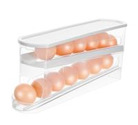 LAPYAPPE Automatic Rolling Egg Dispenser Wire Egg Basket Storage Counter for Refrigerator
