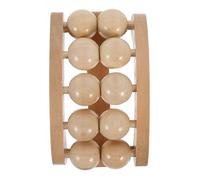 LAPYAPPE Back for Relaxing Acupoints Dual Row Manual Tool 10 Bead Wooden and Relieving Back Muscle Fatigue Sturdy and Easy to Handle Suitable for Office and Home Use