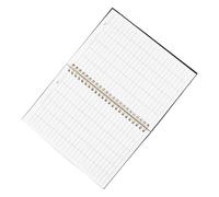 LAPYAPPE Black Horizontal Lined Accounting Record Pad Notebook with Pp Cover Smooth Writing Experience Blank Lined Pages Elegant Design for Offices and Homes