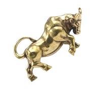 LAPYAPPE Brass Bull Keychain Pendant Ox Shape DIY Charm Lightweight Craft Accessory for Jewelry Making and Home Decoration with Chinese Auspicious Symbolism