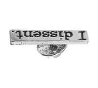 LAPYAPPE Brooch Gift Elegant Alloy with Pin I Dissent Letters for Collar Decoration, Fashion Accessory Stylish Chic Design Clothing and Women’s Suits and Shirts