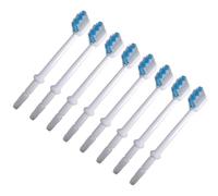 LAPYAPPE Brush Heads Effective for Cleaning Shadow Zones Between Teeth for Oral Irrigator Replacement White 8pcs Abs Material Compatible with Most Oral Irrigators for Daily Dental Care