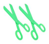 LAPYAPPE Carnival Costume Accessories Clown Easy to Use 2pcs Green Scissors Prop Oversized Plastic Scissors Unique Design for Stage Performance and Party Use for Makeup and Cosplay