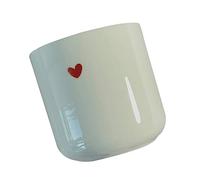 LAPYAPPE Ceramic Milk Cup 150ml Red Heart Bone China Cup for Office and Home Use