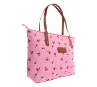 LAPYAPPE Cherry Print and Multifunctional Carrying Tote Shoulder Bag with Ergonomic Design Lightweight Nylon and Polyester Material for Women for University and Daily Commute