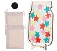 LAPYAPPE Classroom Reward Jar with Stars, 14x21cm Colorful Incentive Jar for Teachers, Star Token Reward Chart for Behaviour and Chores